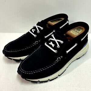 NWOT Easymoc Merrimack Boat Shoe Sneaker Black Suede Vibram Made in Portugal 9